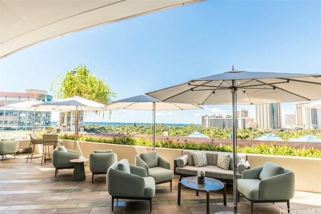 view of patio / terrace featuring outdoor lounge area