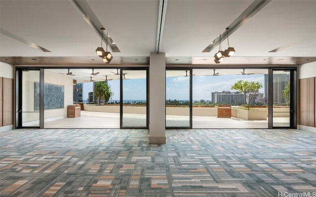 interior space featuring carpet floors