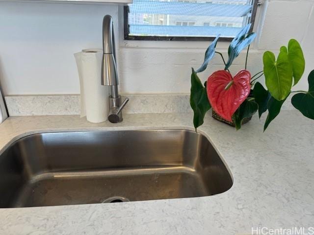 interior details featuring sink