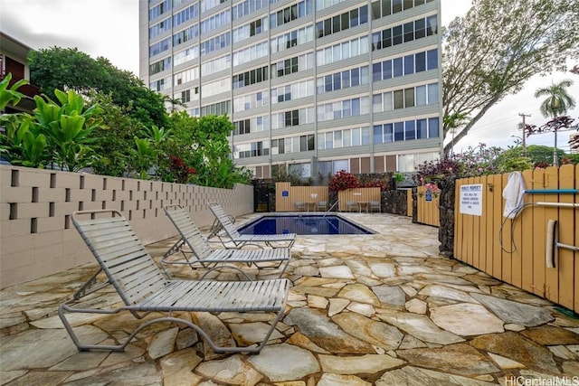 view of pool with a patio area