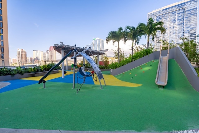 view of play area