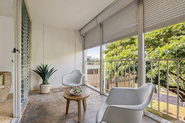 view of sunroom