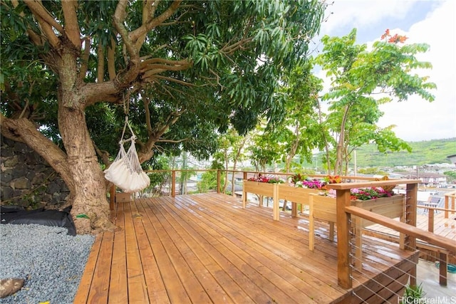 view of wooden terrace