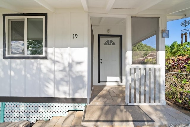 view of doorway to property