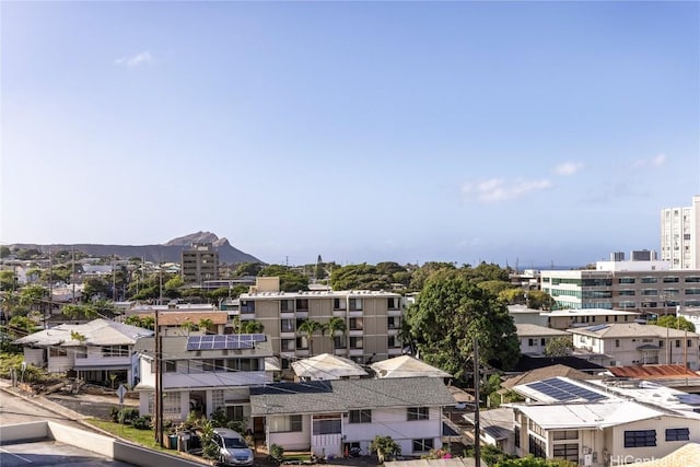 aerial view featuring a mountain view