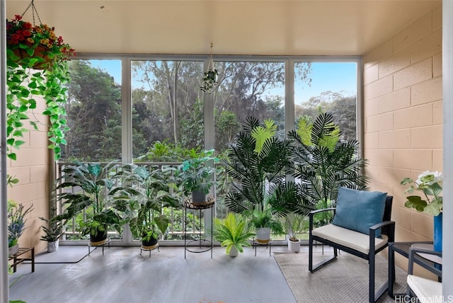 view of sunroom