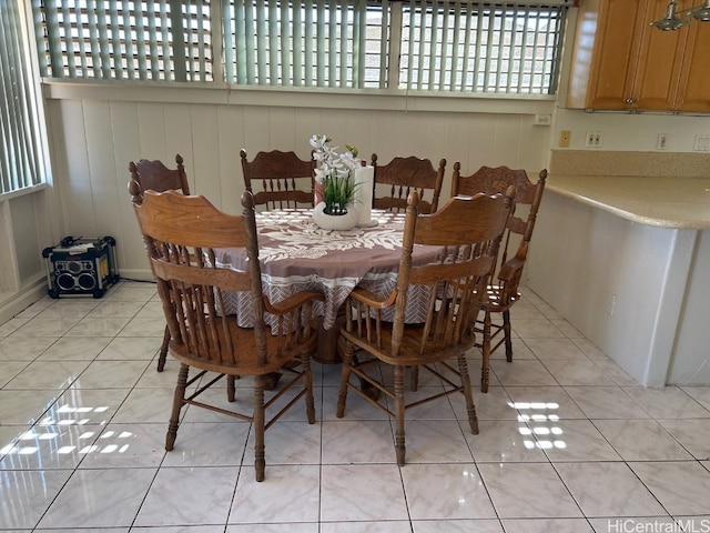 view of tiled dining room