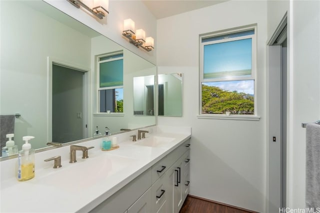 bathroom featuring vanity