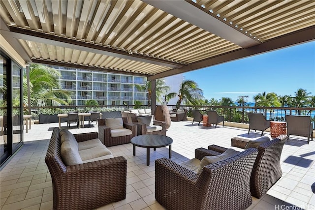 view of patio with outdoor lounge area