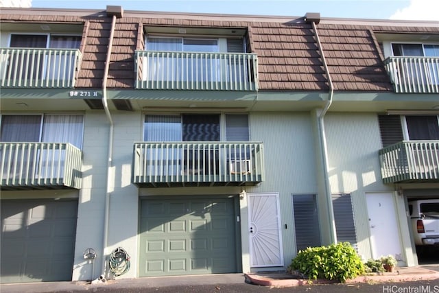 view of property featuring a garage