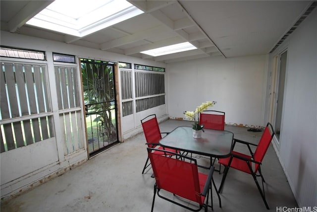 view of sunroom / solarium