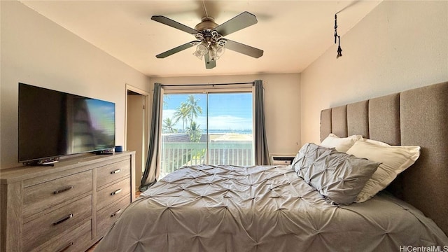 98-271 Kaonohi St Unit H2, Aiea, HI 96701 - bedroom featuring access to outside and ceiling fan