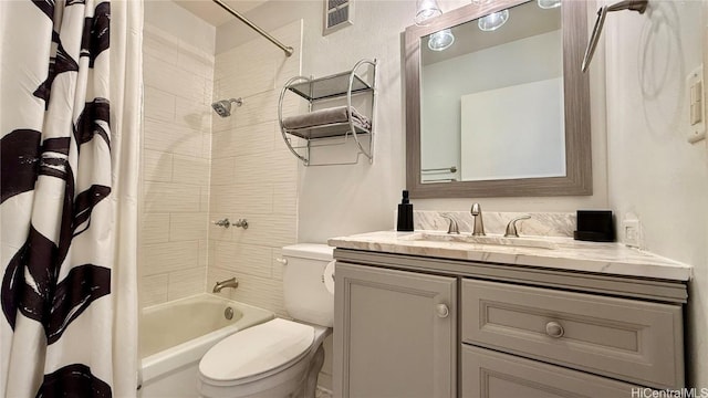 98-271 Kaonohi St Unit H2, Aiea, HI 96701 - full bathroom featuring vanity, shower / tub combo with curtain, and toilet