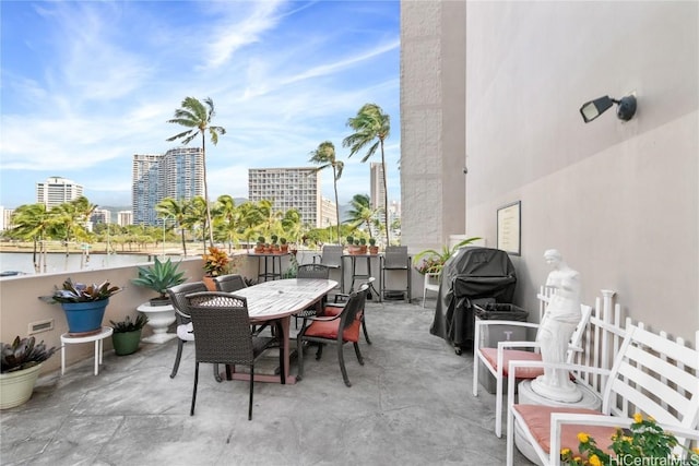 view of patio with grilling area