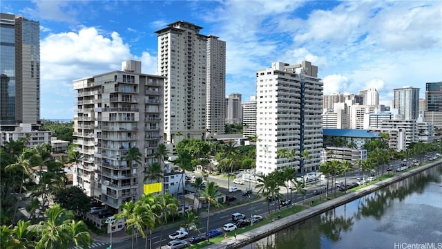 view of city featuring a water view