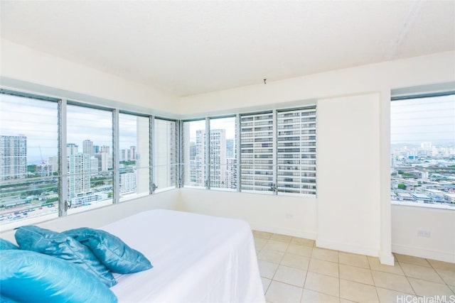 view of tiled bedroom