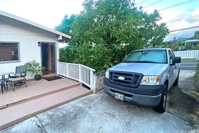 view of parking / parking lot