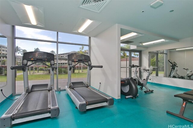 view of exercise room