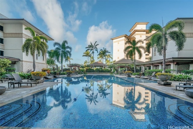 view of pool with a patio area