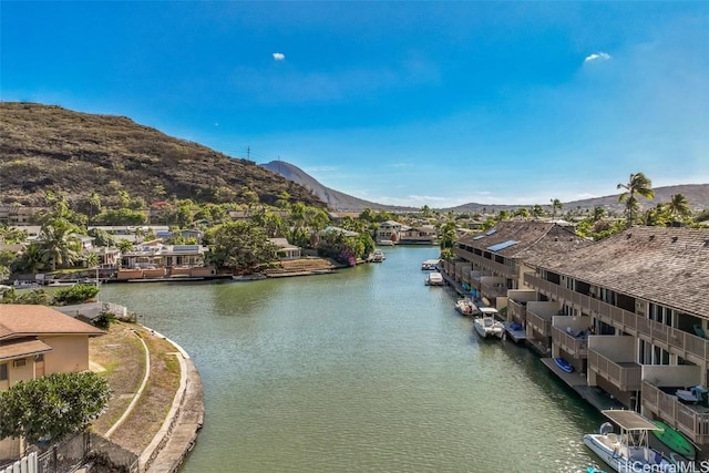 property view of water with a mountain view