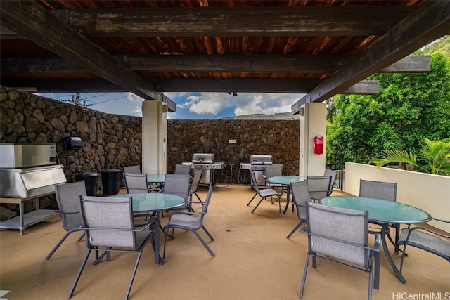 view of patio / terrace featuring grilling area