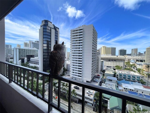 2240 Kuhio Ave Unit 1210, Honolulu, HI 96815 - balcony with a view of skyline