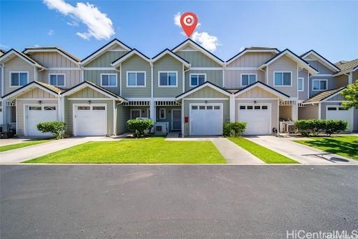 478 Kunehi St Unit 105, Kapolei, HI 96707 - multi unit property featuring board and batten siding, driveway, and a front yard