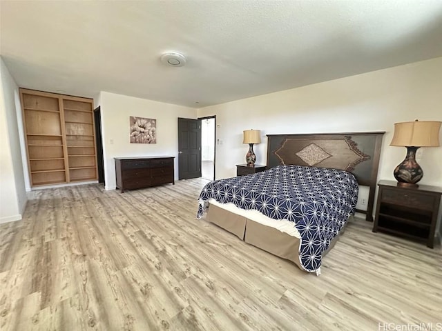 bedroom featuring wood-type flooring