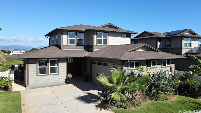 view of front facade with a garage