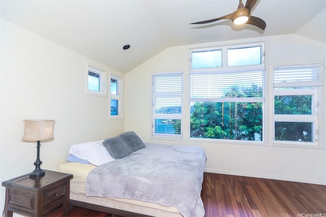 45-001 Lilipuna Rd Unit B, Kaneohe, HI 96744 - bedroom featuring lofted ceiling and dark wood-style floors