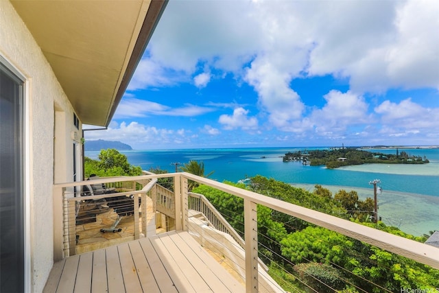 45-001 Lilipuna Rd Unit B, Kaneohe, HI 96744 - balcony featuring a water view