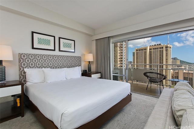 bedroom with hardwood / wood-style floors