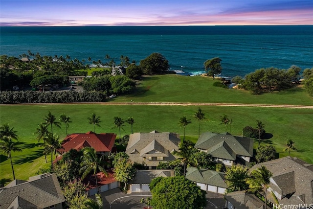 92-1001 Aliinui Dr Unit 25C, Kapolei, HI 96707 - aerial view at dusk with a water view and a residential view