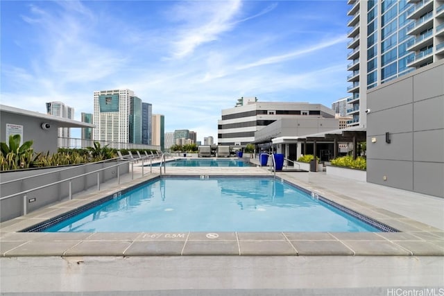 view of pool with a patio area