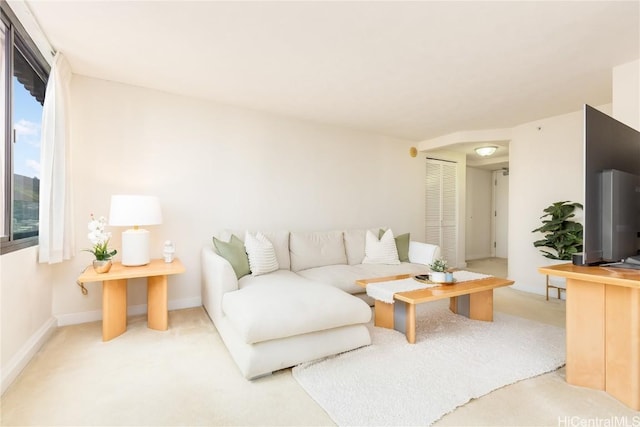 view of carpeted living room