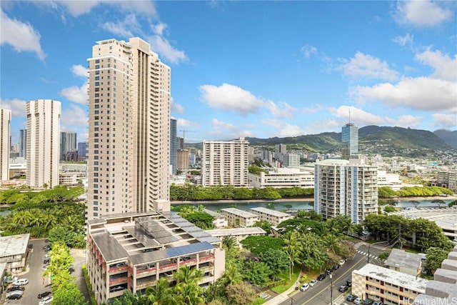 view of city featuring a mountain view