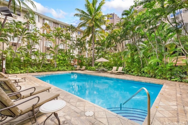 view of pool with a patio