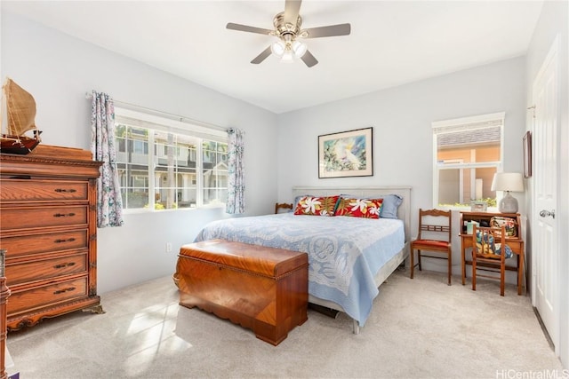 bedroom with ceiling fan