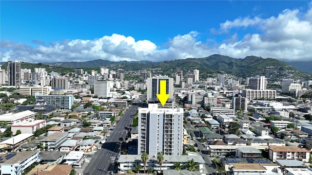 exterior space featuring a mountain view