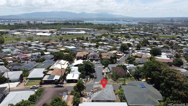 bird's eye view featuring a mountain view