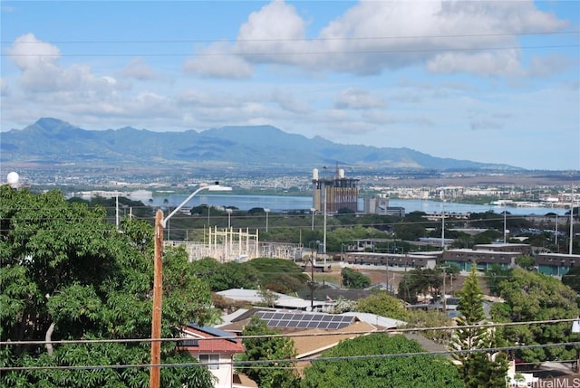 property view of mountains featuring a water view