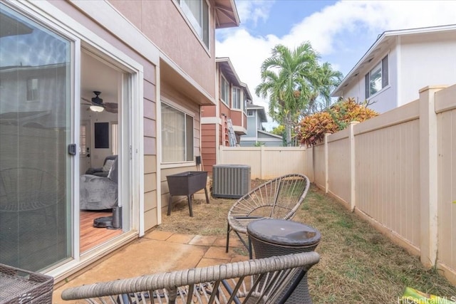 view of patio / terrace featuring cooling unit