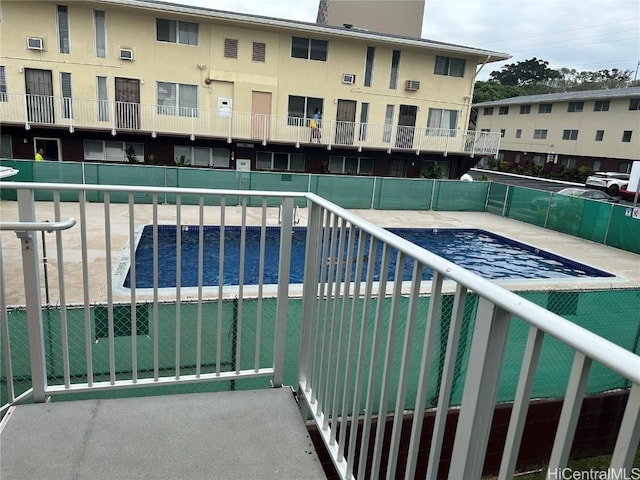 pool with fence