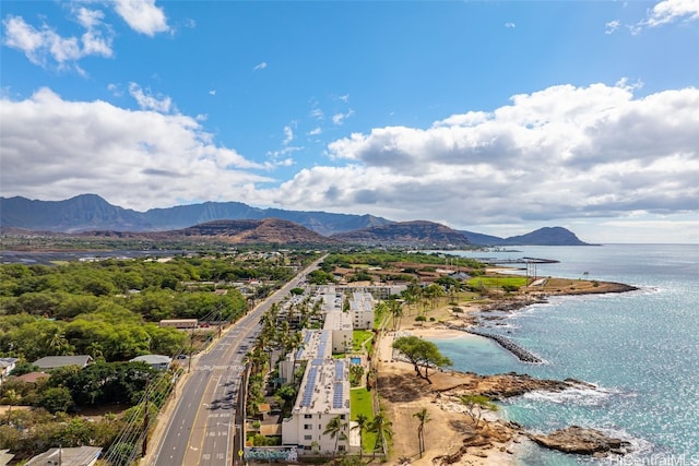 property view of mountains featuring a water view