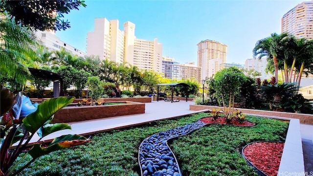 view of community featuring a gazebo