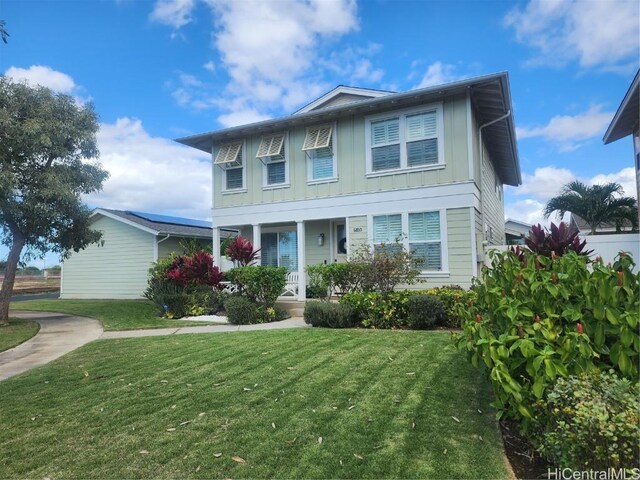 view of front of house featuring a front yard