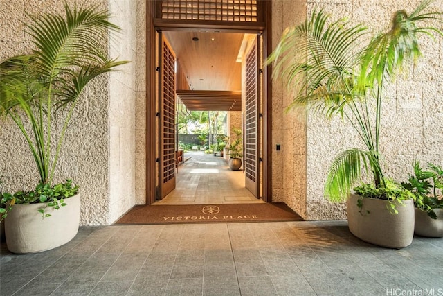 view of doorway to property