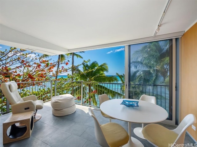 view of sunroom