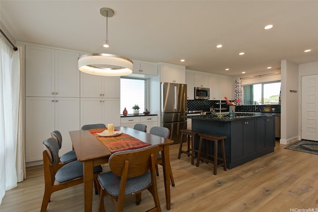 44-3026 Olina St Unit 7/6, Kaneohe, HI 96744 - dining area featuring recessed lighting and light wood-style flooring