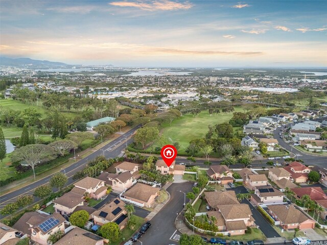 94-1092 Kikepa St Unit 179, Waipahu, HI 96797 - aerial overview of property's location featuring nearby suburban area and a large body of water